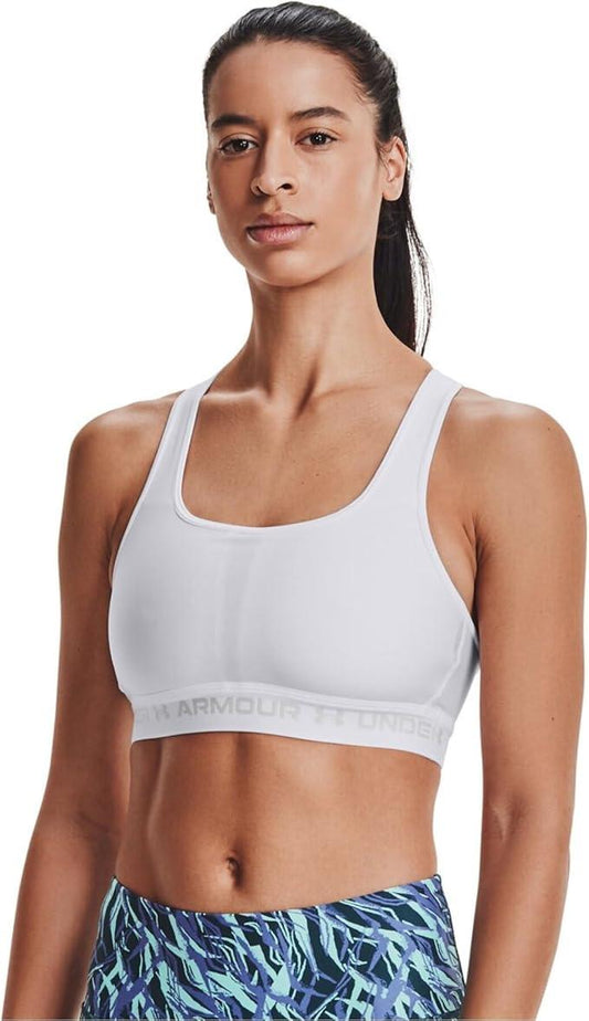 Under Armour Womens Crossback Mid Impact Sports Bra - Which Mark