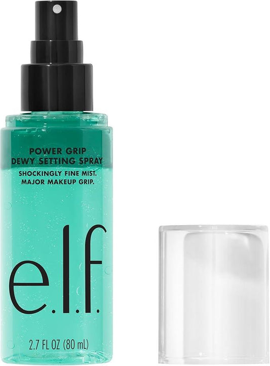 e.l.f. Power Grip Dewy Setting Spray, Ultra Fine Mist Made With Hyaluronic Acid, Grips Makeup For A Hydrated, Dewy Finish, Vegan & Cruelty-Free - Which Mark
