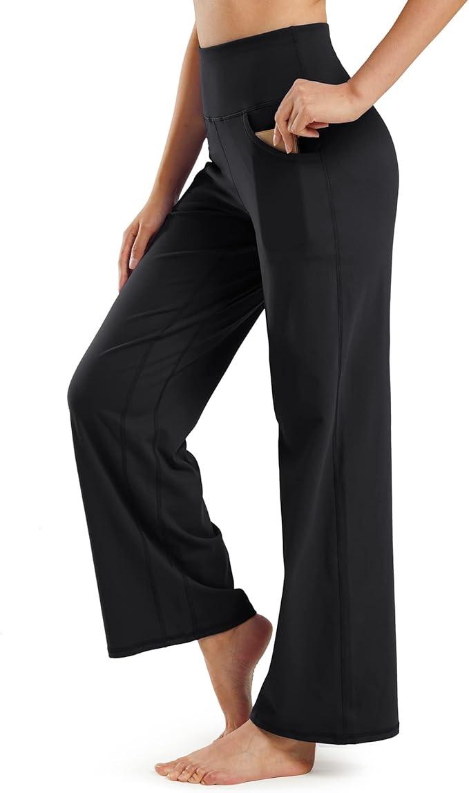 Promover Wide Leg Pants for Women Yoga Pants with Pockets Loose Lounge Sweatpants Petite/Regular/Tall - Which Mark
