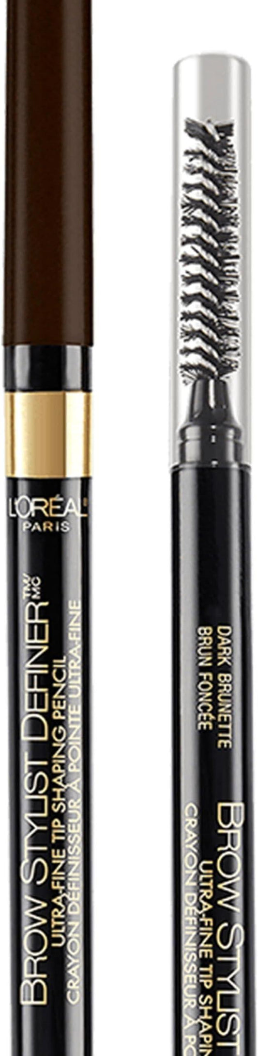 L’Oréal Paris Cosmetics Brow Stylist Definer, Ultra-Fine Tip Eyebrow Pencil, 0.5mm Tip for Well-Defined Brows and Easy Blend With No Gaps, Dark Brunette, 90mg - Which Mark