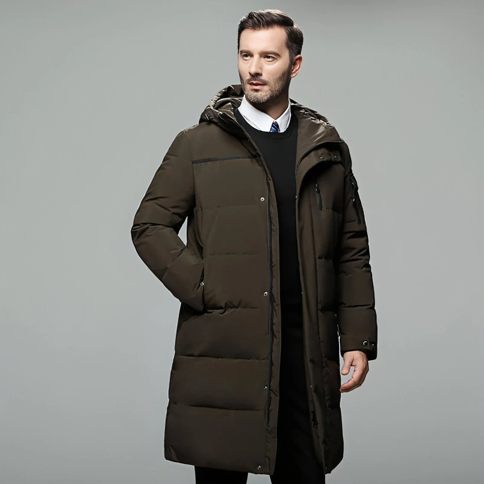Long padded down jacket for men - Which Mark