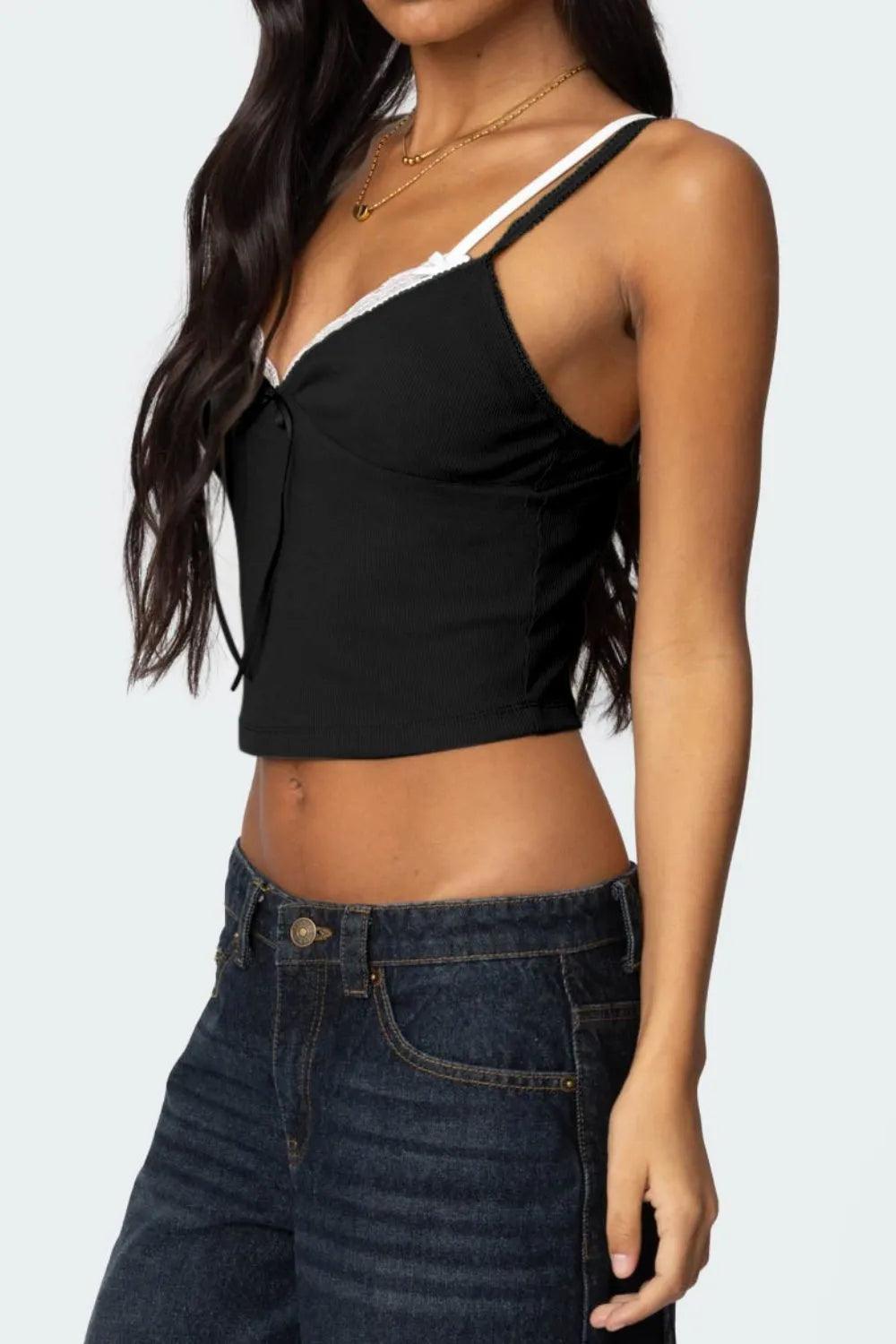 Lace Detail V-Neck Cami - Which Mark