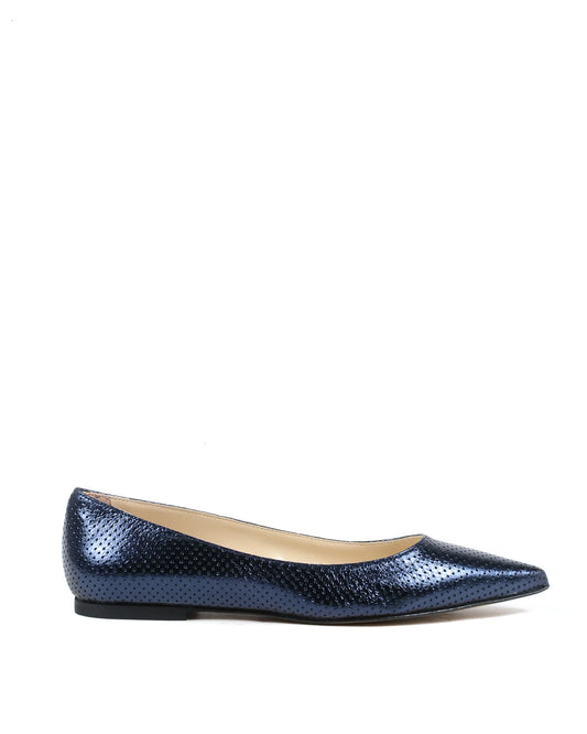 19V69 Italia Womens Ballerina LamÃ¨ Navy Blue 4747 TRAF LAM BLU SCURO - Which Mark