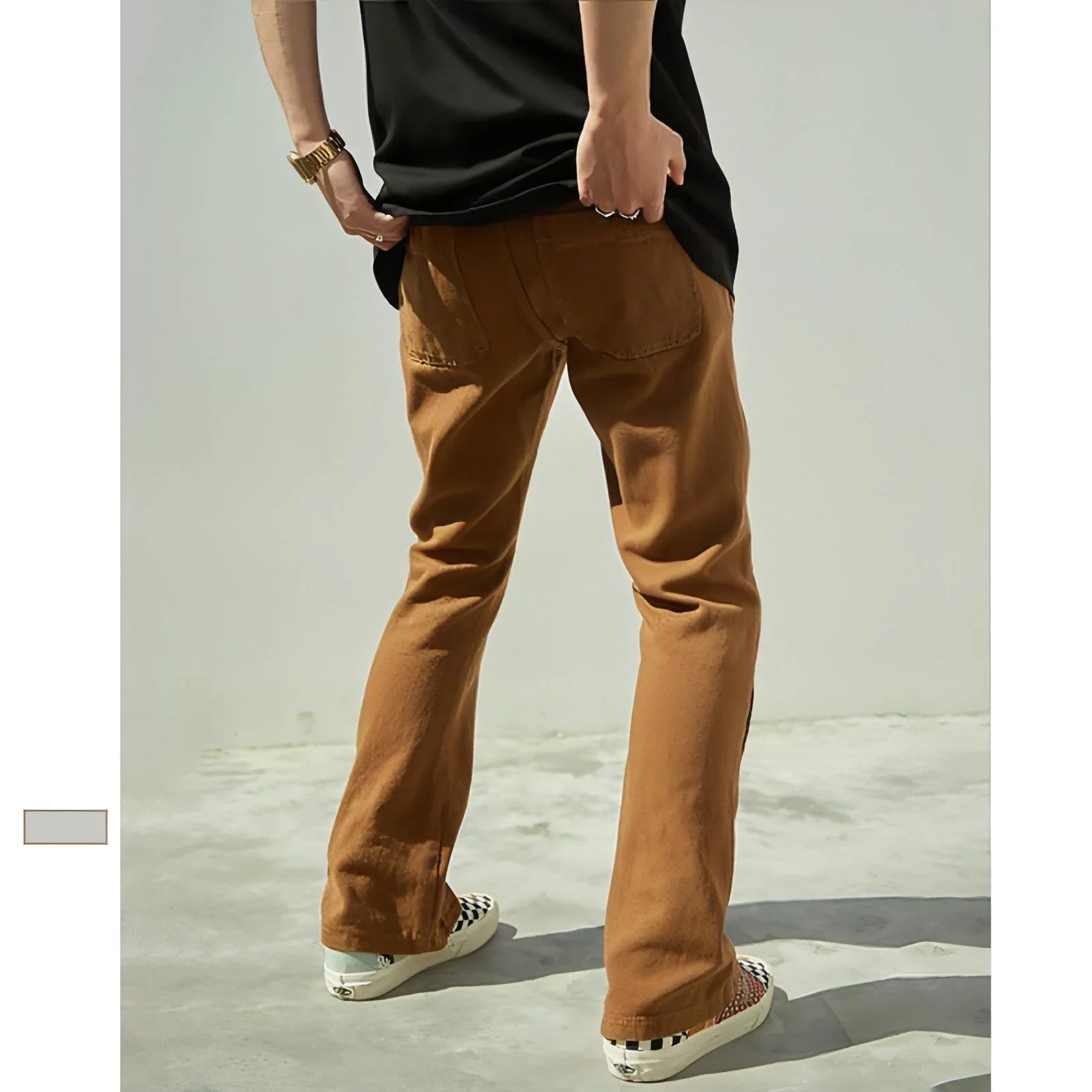 New Spring Breasted Zipper Cargo Jeans Men - Which Mark