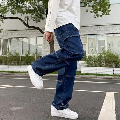 UrbanEase™ Men Wide Leg Jeans Hip Hop Casual - Which Mark