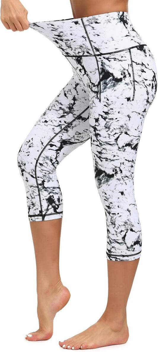 Dragon Fit High Waisted Leggings for Women Tummy Control Workout Running Yoga Pants with Pockets - Which Mark
