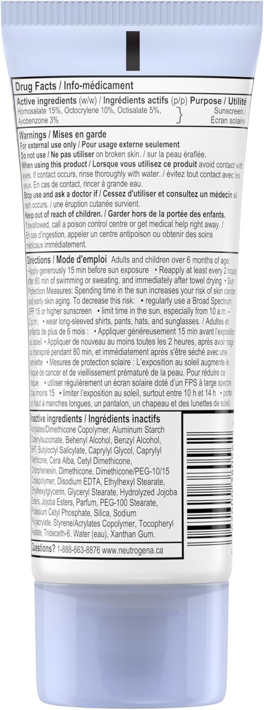 Neutrogena Ultra Sheer Dry-Touch Sunscreen Lotion, Broad Spectrum SPF 60 UVA/UVB Protection, Oxybenzone-Free, Light, Water Resistant, Non-Comedogenic & Non-Greasy, 88 mL - Which Mark
