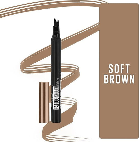 Maybelline New York Tattoo Studio Brow Tint Pen Makeup, Soft Brown, 0.037 fl. oz. - Which Mark