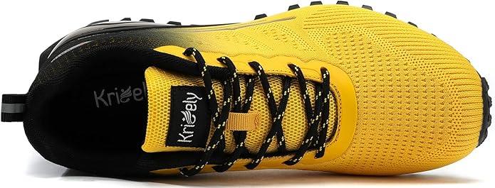 Kricely Men's Trail Running Shoes Walking Sneakers for Hiking Tennis Cross Training Mens Outdoor Fashion Snearker Casual Workout Footwear - Which Mark