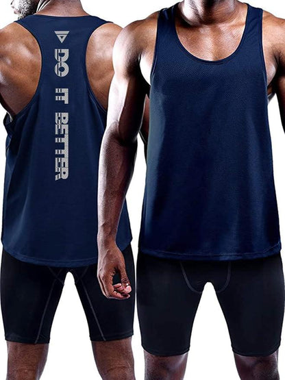 Boyzn Men's 1, 3 or 5 Pack Y-Back Workout Tank Tops, Athletic Muscle Gym Tank Tops, Fitness Bodybuilding Sleeveless T-Shirts - Which Mark