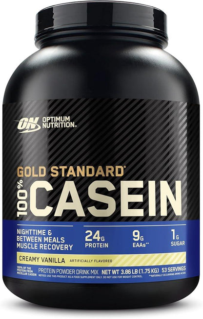 OPTIMUM NUTRITION GOLD STANDARD 100% Micellar Casein Protein Powder, Slow Digesting, Helps Keep You Full, Overnight Muscle Recovery, Creamy Vanilla, 1.81 kg, 4lb - Which Mark