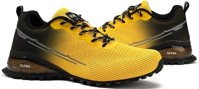 Kricely Men's Trail Running Shoes Walking Sneakers for Hiking Tennis Cross Training Mens Outdoor Fashion Snearker Casual Workout Footwear - Which Mark