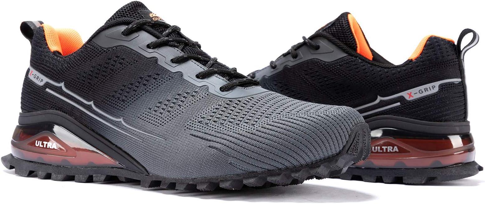 Kricely Men's Trail Running Shoes Walking Sneakers for Hiking Tennis Cross Training Mens Outdoor Fashion Snearker Casual Workout Footwear - Which Mark