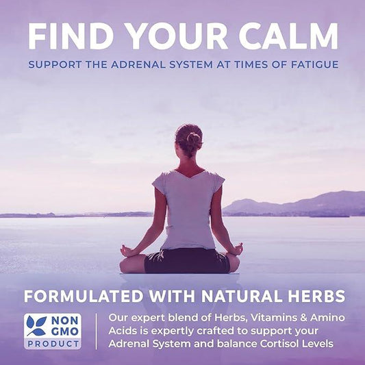 Adrenal System Support & Cortisol Manager (2 Month Supply) - Ashwagandha, Tyrosine & Ginseng for Cortisol Balance, Stress Resistance & Increased Energy Support - Adrenal Support Supplements - 60 Ct - Which Mark