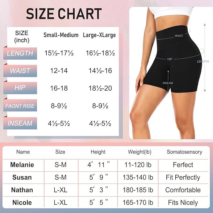 DHSO 3 Pack Biker Shorts for Women-5" High Waist Soft Summer Womens Shorts Spandex Workout Shorts for Running Athletics - Which Mark