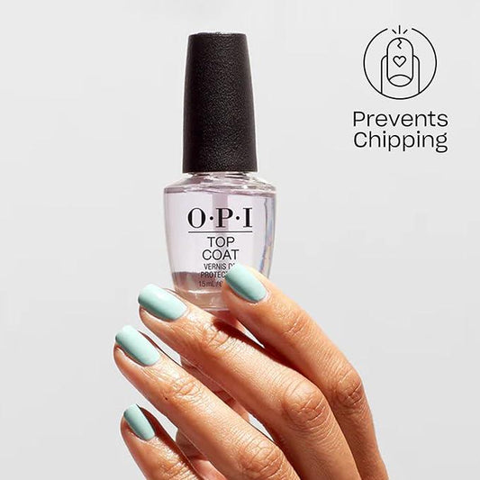 OPI Top Coat, Protective High Gloss Shine Nail Polish Top Coat, 0.5 fl oz - Which Mark