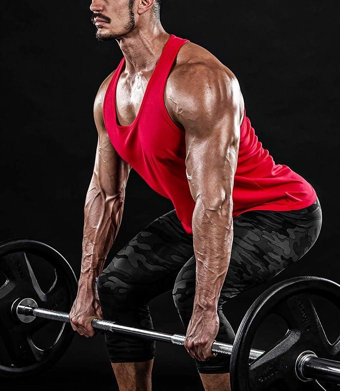 Boyzn Men's 1, 3 or 5 Pack Y-Back Workout Tank Tops, Athletic Muscle Gym Tank Tops, Fitness Bodybuilding Sleeveless T-Shirts - Which Mark