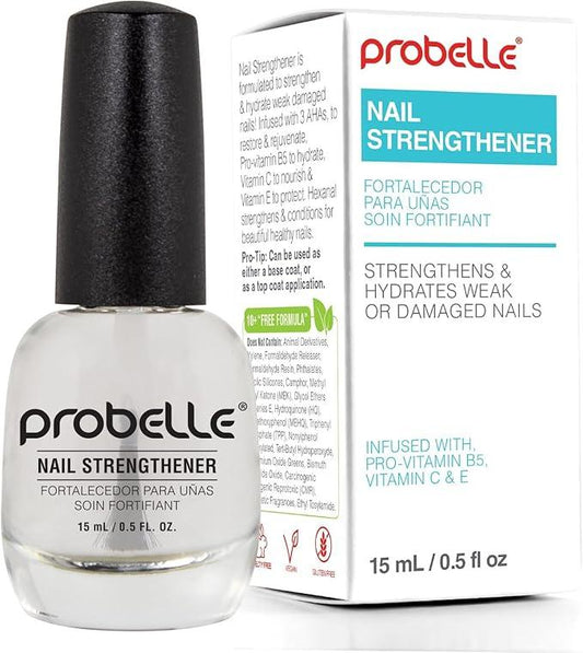 Probelle Nail Strengthener, Nail Strengthening Treatment, Nail Growth and Repair, Stops Peeling, Splits, Chips, Cracks, and Strengthens Nails (0.50 ounces, 1) - Which Mark