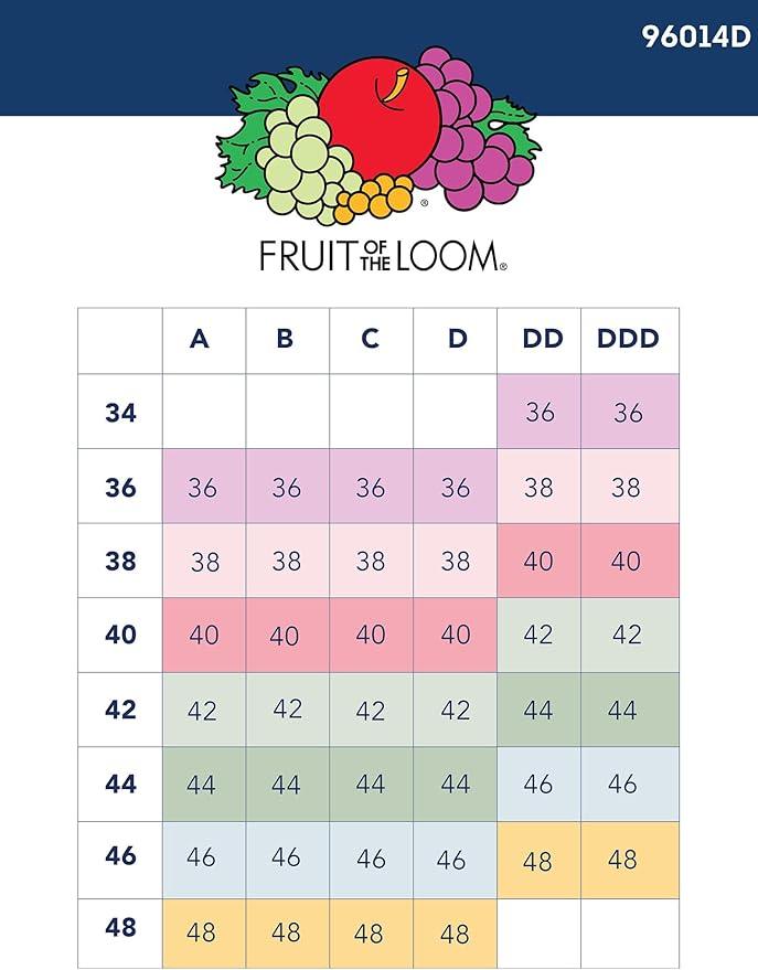 Fruit of the Loom womens Front Close Builtup Sports Bra - Which Mark
