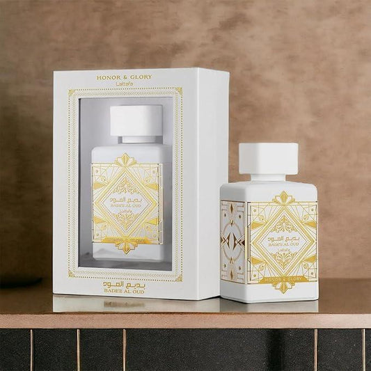 Lattafa Bade'e Al Oud Honor & Glory for Unisex Eau de parfum Spray, 3.4 Ounce - Which Mark