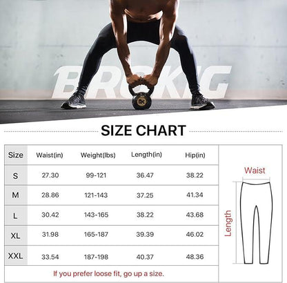 BROKIG Mens Lightweight Gym Jogger Pants,Men's Workout Sweatpants with Zip Pocket - Which Mark