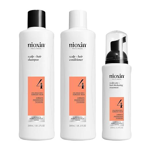 Nioxin Scalp + Hair Thickening System Kits | For Natural, Colored, & Damaged Hair with Light to Progressed Thinning | Strengthen & Boost Hair Density with Niacinamide & Biotin | 3 Month Supply - Which Mark