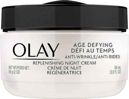 Olay Age Defying Night Face Cream, Anti-Wrinkle, 2-in-1 Replenishing Face Cream, 60 mL - Which Mark