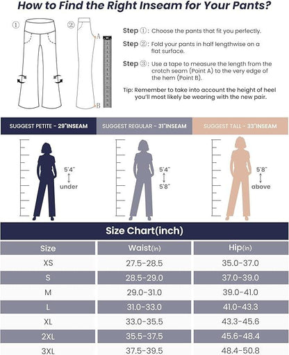 Promover Wide Leg Pants for Women Yoga Pants with Pockets Loose Lounge Sweatpants Petite/Regular/Tall - Which Mark