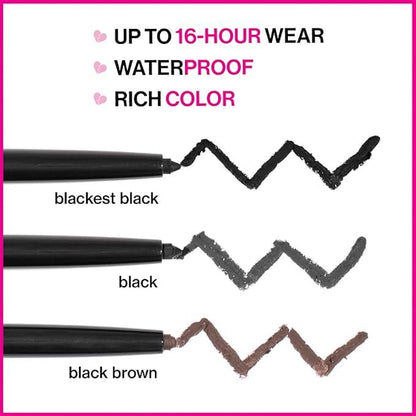 Wet n Wild Mega Last Breakup-Proof Waterproof Retractable Eyeliner Blackest Black - Which Mark