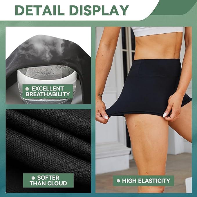 QGGQDD 3 Pack High Waisted Biker Shorts for Women – 8" Buttery Soft Yoga Workout Printed Shorts - Which Mark