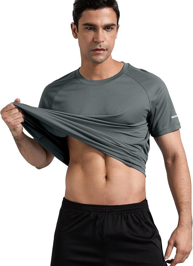 Boyzn 1, 3 or 5 Pack Men's Workout Running Shirts, Dry Fit Moisture Wicking T-Shirts, Sports Gym Athletic Short Sleeve Shirts - Which Mark