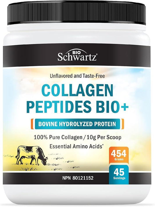 Collagen Peptides Powder | Hydrolyzed Collagen Powder with 18 Essential Amino Acids | Supports Healthy Skin Hair & Nails | Bone & Joint Support | Unflavored, Non GMO, Gluten Free | Easy to Mix | 16 oz - Which Mark