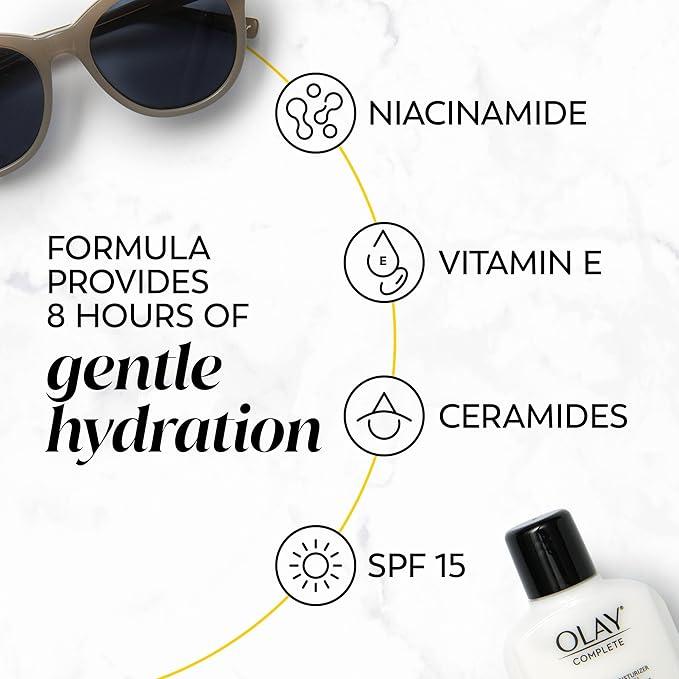 Olay Complete Daily Moisturizing Lotion with Sunscreen Broad Spectrum SPF 15, Sensitive, 120 ml - Which Mark