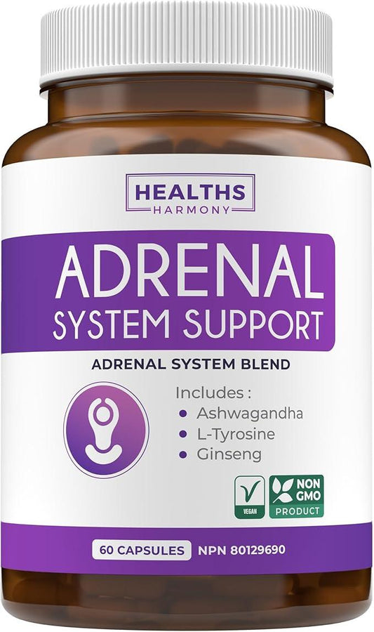 Adrenal System Support & Cortisol Manager (2 Month Supply) - Ashwagandha, Tyrosine & Ginseng for Cortisol Balance, Stress Resistance & Increased Energy Support - Adrenal Support Supplements - 60 Ct - Which Mark
