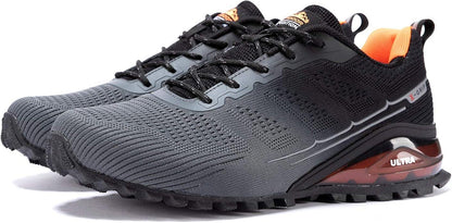 Kricely Men's Trail Running Shoes Walking Sneakers for Hiking Tennis Cross Training Mens Outdoor Fashion Snearker Casual Workout Footwear - Which Mark
