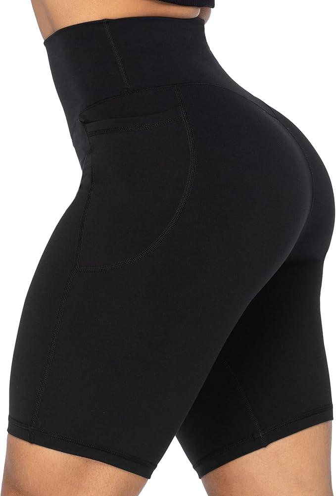 Sunzel 10" / 8" / 5" / 3" Biker Shorts for Women with Pockets, High Waisted Yoga Workout Shorts - Which Mark