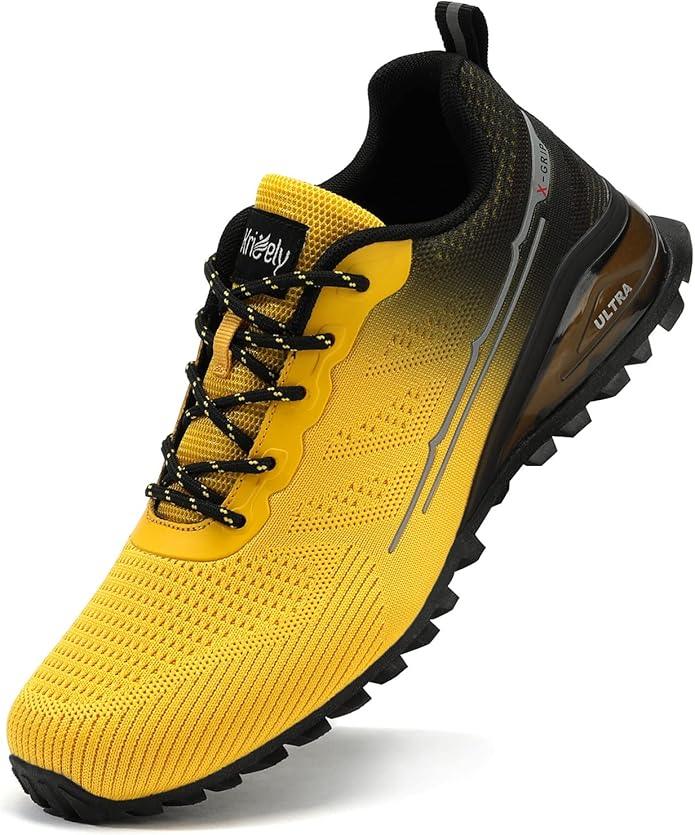 Kricely Men's Trail Running Shoes Walking Sneakers for Hiking Tennis Cross Training Mens Outdoor Fashion Snearker Casual Workout Footwear - Which Mark