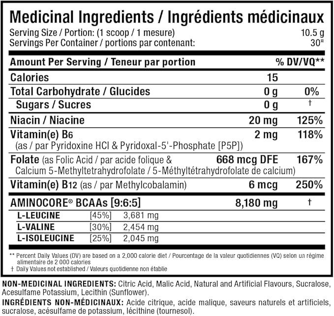 ALLMAX Nutrition - Aminocore BCAA - 8g BCAAs - 100% Pure Branch Chained Amino Acids - Gluten Free - Blue Raspberry -345 Gram - Which Mark