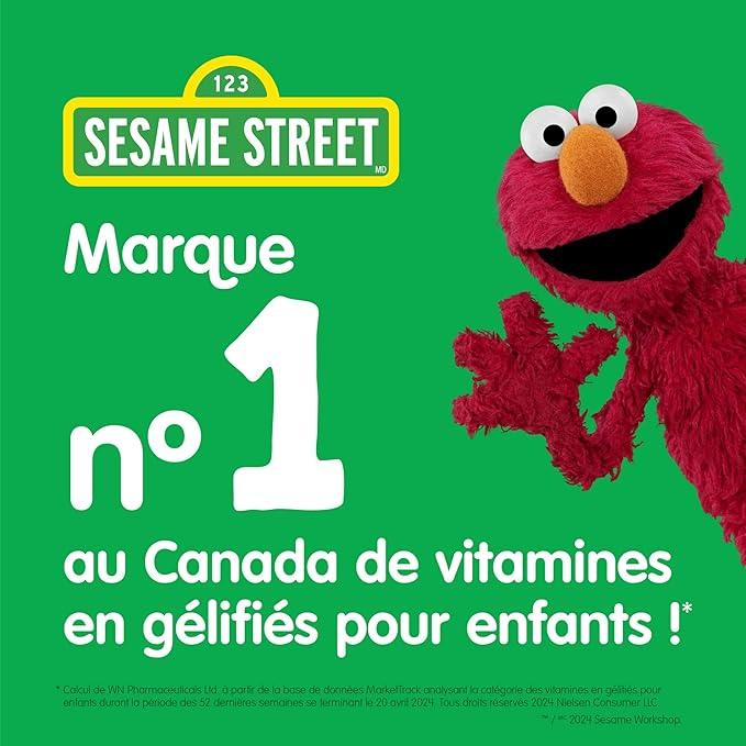 Sesame Street Daily Sunshine Vitamin D3 Kids Gummy by Webber Naturals, 180 Gummies, 600 IU of Vitamin D Per Gummy, For Children Age 3 and Up - Which Mark