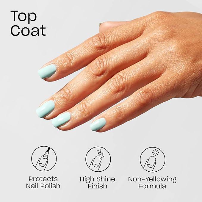 OPI Top Coat, Protective High Gloss Shine Nail Polish Top Coat, 0.5 fl oz - Which Mark