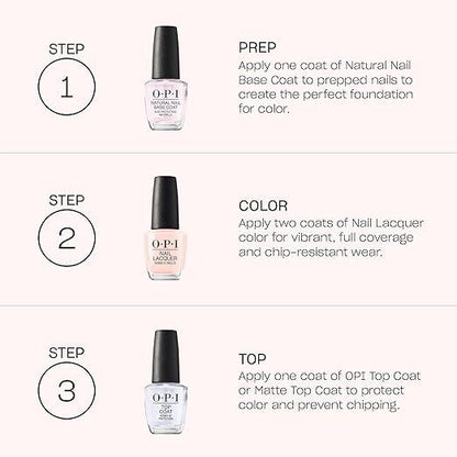 OPI Nail Lacquer Nail Polish | Sheer Light Nude Pink Crème Chip Resistant Nail Polish | Vegan, Fast Drying, Streak Free - Which Mark
