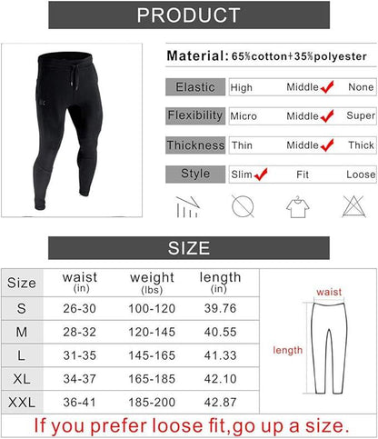 BROKIG Mens Jogger Sport Pants, Casual Gym Workout Sweatpants with Double Pockets - Which Mark