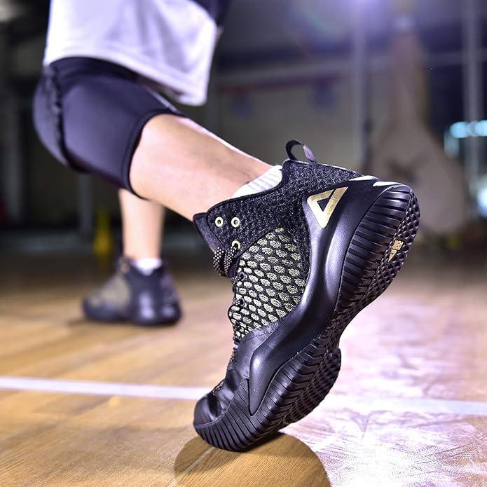 PEAK High Top Mens Basketball Shoes Lou Williams Streetball Master Breathable Non Slip Outdoor Sneakers Cushioning Workout Shoes for Fitness - Which Mark