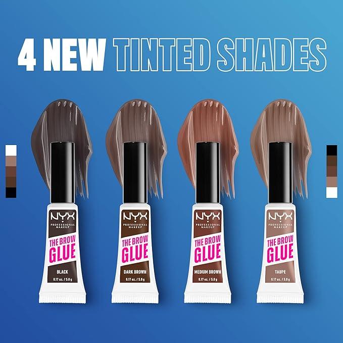 NYX Professional Makeup The Brow Glue, 16H Extreme Hold Eyebrow Gel, Flake-resistant, Non Sticky Formula, Natural Finish, LImitless Brow Looks, Clear, 0.18oz / 5g - Which Mark