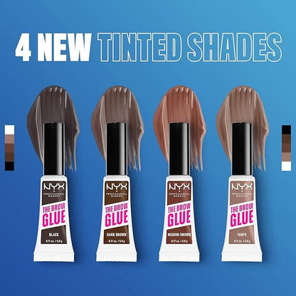 NYX Professional Makeup The Brow Glue, 16H Extreme Hold Eyebrow Gel, Flake-resistant, Non Sticky Formula, Natural Finish, LImitless Brow Looks, Clear, 0.18oz / 5g - Which Mark