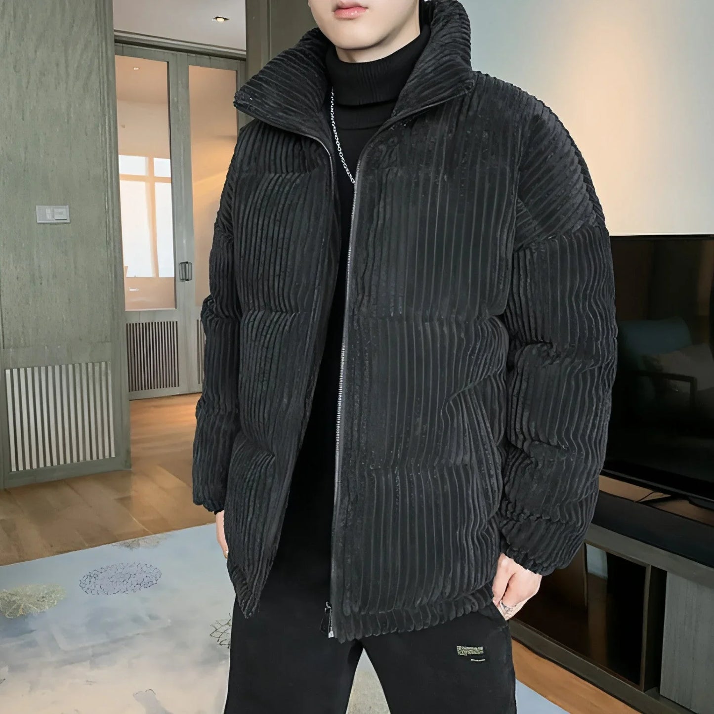 Corduroy Padded Jacket Men Winter Thickening - Which Mark