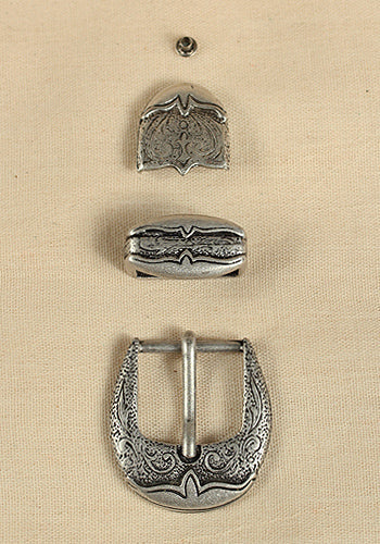 Buckle Set with Ornaments Antique Silver - Which Mark