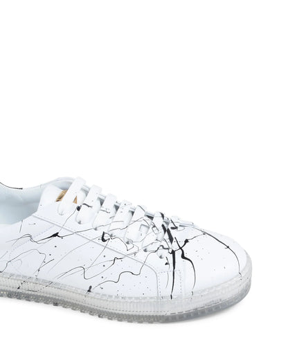 Splatter Sneaker - White Black - Which Mark