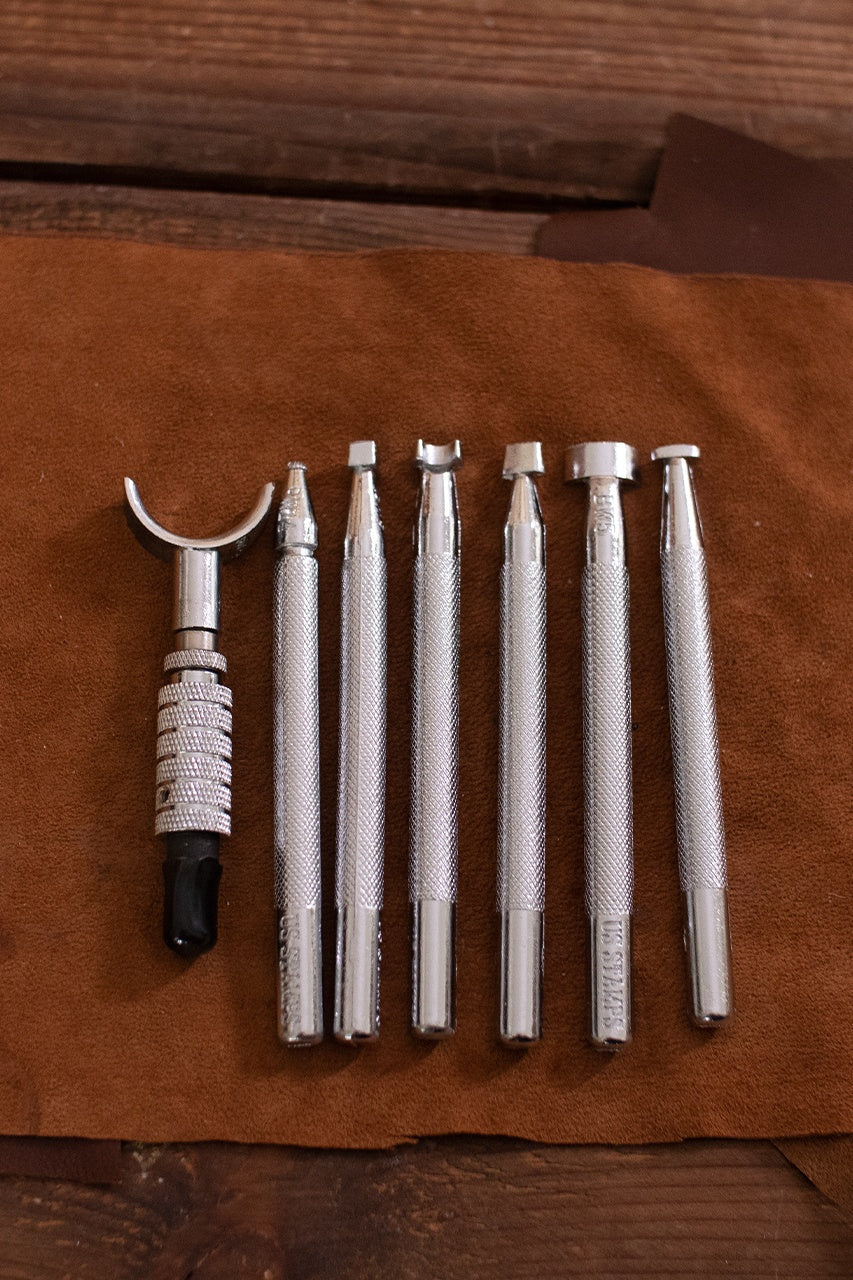 Embossing Tool Set + Swivel Knife, 7 Parts - Which Mark