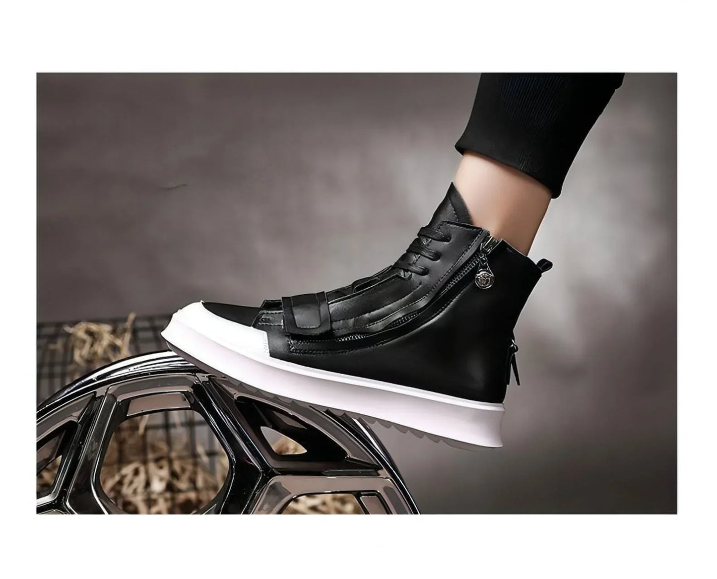 PU leather Men Boots Winter Ankle Boots - Which Mark